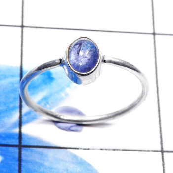 Tanzanite Cab F - RBS946-Lovely 925 Sterling Silver Lightweight Baby Rings Company