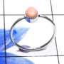 Pink Opal O - RBS946-Lovely 925 Sterling Silver Lightweight Baby Rings Company