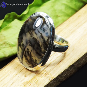 Russian Dendrite A - WFJ910-Glamorous Russian Dendrite Wholesale Rings 925 Sterling S