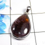 Cacoxenite A - ISP746-Lovely Cacoxenite 925 Sterling Silver Plain Pendants Comp