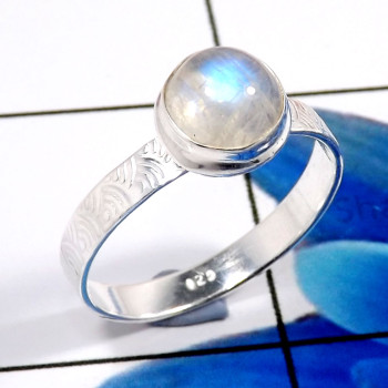 Rainbow Moonstone O - RBS931-925 Sterling Silver Fashionable Baby Rings Company Manufa