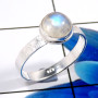 Rainbow Moonstone O - RBS931-925 Sterling Silver Fashionable Baby Rings Company Manufa