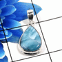 Larimar Cab A - SSP880-925 Sterling Silver Gorgeous Designer Handmade Pendants C