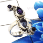 Amethyst & Lapis D - SDR699-925 Sterling Silver Gorgeous Handmade Designer Ring Fashi