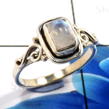 Rainbow Moonstone C - RBS928-Beautiful 925 Sterling Silver Designer Baby Rings Company Rainbow Moonstone C - RBS928-Beautiful 925 Sterling Silver Designer Baby Rings Company