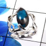 Crysocolla  F - RSS917-Dazzling Designer 925 Sterling Silver Handmade Rings Whol