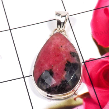 Rhodonite C - ISP721-Glorious Rhodonite Wholesale 925 Sterling Silver Handmade