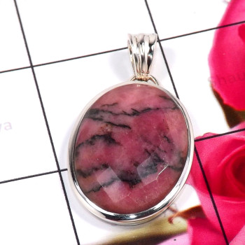Rhodonite E - ISP721-Glorious Rhodonite Wholesale 925 Sterling Silver Handmade