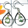 Green Amethyst A - CES998-Precious Gemstone Sterling Silver Casting Earring