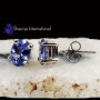 Tanzanite Cut C - SFJ995-4x6 Oval Tanzanite Cut Amazing Factory Wholesale Stud Ear