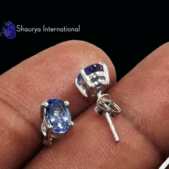 Tanzanite Cut D - SFJ987-5x7 Oval Dazzling Tanzanite Cut 925 Sterling Silver Handm