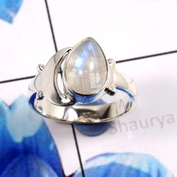 Rainbow Moonstone G - RSS890-Fabulous Latest Design 925 Sterling Silver Handmade Rings