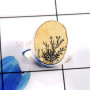 German Psilomelane Dendrite A - PSR774-Beautiful Germany Dendrite  Party Look Rings 925 Sterling