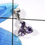 Amethyst Cut J - WHS997-925 Sterling Silver Dazzling Amethyst Cut Designer Handma