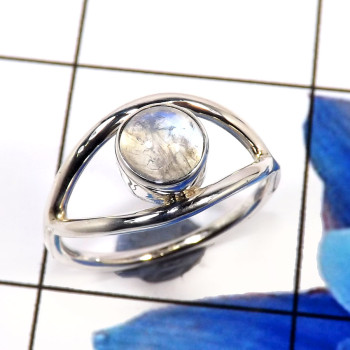Rainbow Moonstone C - CMJ892-Marvellous Indian Company Handmade Womens Rings 925 Sterl