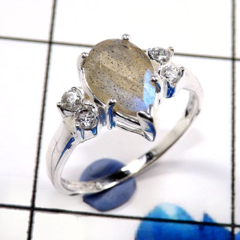 Labradorite Cut D - RBS890-Beautiful 925 Sterling Silver Handmade Wedding Rings Whol Labradorite Cut D - RBS890-Beautiful 925 Sterling Silver Handmade Wedding Rings Whol
