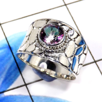 Mystic Quartz F - SCR844-Dazzling Christmas Special Designer Casting Rings 925 Ste