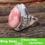 Rhodochrosite K - RSS873-925 Sterling Silver Lovely Company Made Exclusive Rings W