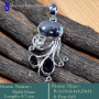 Dendritic Agate & Smokey Quartz K - SSP867-Charming Cut & Cabochon Wholesale Designer Pendants 925 S