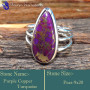 Blue Copper Turquoise B - RSS849-Glamorous Party Look Handmade Colourful Rings 925 Sterlin