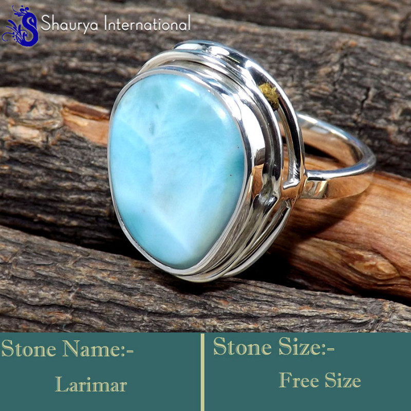Larimar Cab G - RSS846-Valentine's Offer Beautiful Handmade Designer Rings 925 S Larimar Cab G - RSS846-Valentine's Offer Beautiful Handmade Designer Rings 925 S