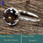 Smokey Quartz Cut D - RBS870-Glorious Cut Gemstone Wholesale Handmade Rings 925 Sterli