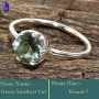 Green Amethyst Cut G - RBS870-Glorious Cut Gemstone Wholesale Handmade Rings 925 Sterli