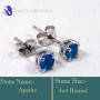 Apatite Cut B - SFJ956-4x4 Round Apatite Cut 925 Sterling Silver Lightweight Pro
