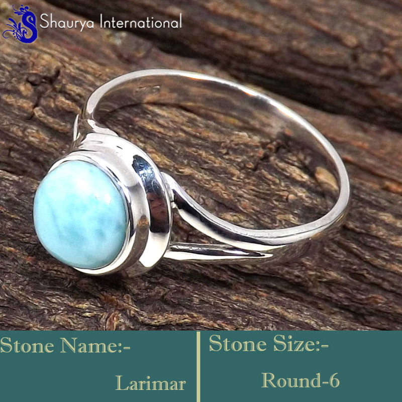 Larimar Cab D - RBS864-Genuine Larimar Gemstone Designer Small Baby Rings 925 St Larimar Cab D - RBS864-Genuine Larimar Gemstone Designer Small Baby Rings 925 St