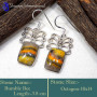 Bumble Bee A - BZE743-Fabulous Bumble Bee Handmade Designer Bezel Earrings 925