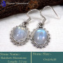 Rainbow Moonstone A - SDE748-925 Sterling Silver New Design Attractive Earrings Wholes