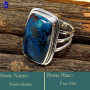 Shattukatite H - SDR631-Trendy Look Designer Colourful Rings 925 Sterling Silver