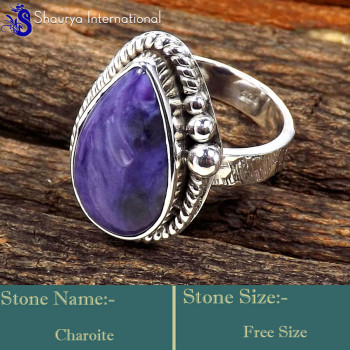 Charoite O - SDR630-Genuine Gemstones Designer Handmade Elegant Rings 925 Ste Charoite O - SDR630-Genuine Gemstones Designer Handmade Elegant Rings 925 Ste