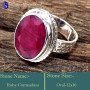 Pink Ruby Corrundum C - SDR626-Exclusive Cut Gemstone Party Look Rings 925 Sterling Silv