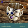 Amethyst & Lapis A - SDR625-Marvellous New Look Handmade Designer Rings 925 Sterling
