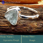 Aquamarine Rough D - SRR996-925 Sterling Silver Fabulous Rough Gemstone Rings Company