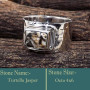 Turtella Jasper D - SDR606-4x6 Octo 925 Sterling Silver Lightweight Semiprecious Gem