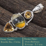 Bumble Bee & Citrine D - SD616-925 Sterling Silver Three Stone Designer Handmade Wholesal
