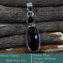 Black Onyx Cut G - SD602-Cut Gemstone Solid 925 Sterling Silver Designer Pendant Wh