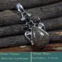 Black Coral & Turtella Jasper Cab D - SD601-Cab Gemstone Solid 925 Sterling Silver Designer Pendant