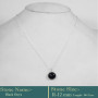 Black Onyx Cab E - BZN985-Awesome Collection 925 Sterling silver Bejal Necklace wit