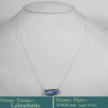 Labradorite Cut A - BZN983-Solid 925 Sterling Silver Awesome Semiprecious Cut Gemsto