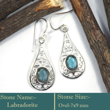 Labradorite Cut C - SDE739-Gorgeous New Handmade Collection 925 Silver Cut Gemstone