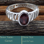 Garnet Cut A - SCR818-Fabulous Look Cut Gemstone Solid 925 Silver Casting Ring