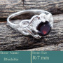 Rhodolite Cut B - SCR812-Excellent Design Cut Gemstone 925 Silver Solitaire Ring