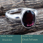 Rhodolite Cut E - PSR765-925 Silver Ring Faceted Cut Gemstone Trendy Look Wholesal