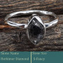 Herkimer Diamond F - SRR987-Charming Party Wear 925 Silver Ring Rough Gemstone Wholes