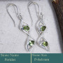 Peridot Cut A - CES950-Fabulous 925 Silver Casting Earring Cut Gemstone Made in