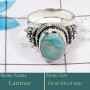 Larimar Cab D - SDR592-Stunning 925 Silver Designer Ring Cab Gemstone Blue Larim