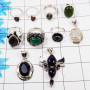 10 Pcs Mix & Cut Stone F - BDA967-10 Pcs Cut & Cab Gemstone Mix Lots Jewelry 925 Sterling S